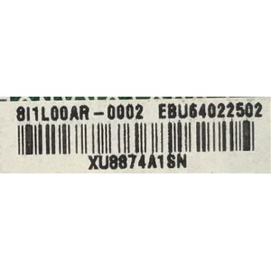 MAIN PARA TV LG / NUMERO DE PARTE EBU64022502 / EAX67305204 / 8I1L00AR-0002 / XU8874A1SN / MODELO 32LV560H